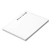 Stijlvolle Calligraphy Naam Zwart & Wit Notitieblok (Linkerzijde)