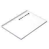 Stijlvolle Calligraphy Naam Zwart & Wit Notitieboek (Linkerzijde)
