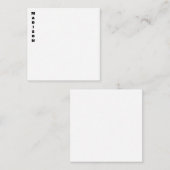 Stijlvolle Calligraphy Naam Zwart & Wit Notitiekaartje (Voorkant / Achterkant)