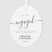 Stijlvolle Calligraphy Script Verloving aankondigi Ornament (voorkant)