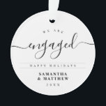 Stijlvolle Calligraphy Script Verloving aankondigi Ornament<br><div class="desc">Stijlvolle Calligraphy Script Verloving Announcement Ornament</div>