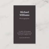 Stijlvolle camera en lichtgevend fotograaf Vertica Visitekaartje (Achterkant)