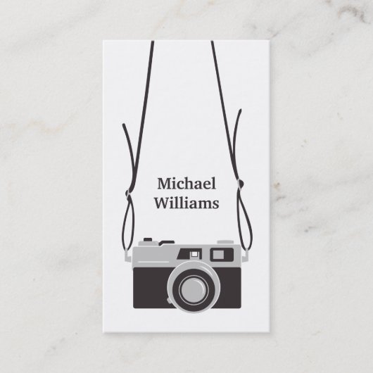 Stijlvolle camera en lichtgevend fotograaf Vertica Visitekaartje (Voorkant)