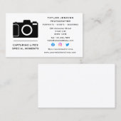 Stijlvolle camera Freelance fotograaf Sociale medi Visitekaartje (Voorkant / Achterkant)
