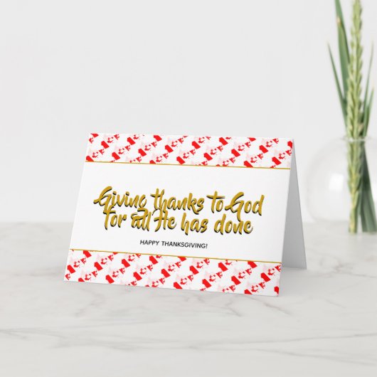 Stijlvolle CANADA geven Bedankt THANKSGIVING Feestdagen Kaart (Voorkant)