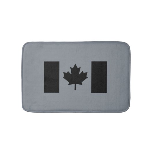 Stijlvolle Canadese vlag in zwart Badmat (Voorkant)