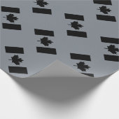 Stijlvolle Canadese vlag in zwart Cadeaupapier (Hoek)