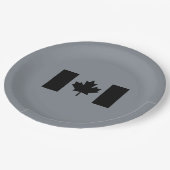 Stijlvolle Canadese vlag in zwart Papieren Bordje (Gekanteld)
