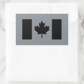 Stijlvolle Canadese vlag in zwart Rechthoekige Sticker (Tas)