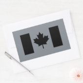 Stijlvolle Canadese vlag in zwart Rechthoekige Sticker (Envelop)