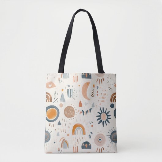 Stijlvolle Canvas tas met Abstracte geometrische p (Voorkant)