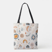 Stijlvolle Canvas tas met Abstracte geometrische p (Achterkant)