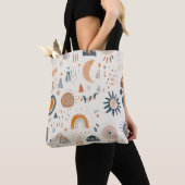 Stijlvolle Canvas tas met Abstracte geometrische p (Dichtbij)