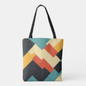 Stijlvolle Canvas tas met geometrisch ontwerp (Achterkant)