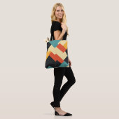 Stijlvolle Canvas tas met geometrisch ontwerp (Op model)