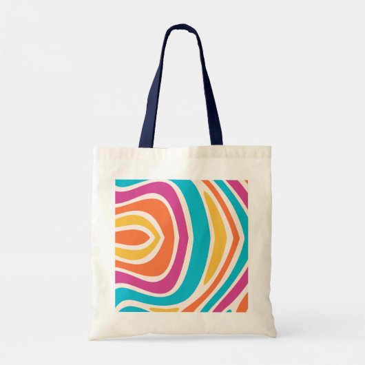 Stijlvolle Canvas tas – vrolijk kleurrijk design (Achterkant)