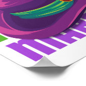 Stijlvolle Capuchon Hoed MARDI GRAS Poster (Hoek)