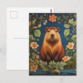 Stijlvolle Capybara - Geïnspireerd door William Mo Briefkaart (Voorkant / Achterkant)