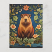 Stijlvolle Capybara - Geïnspireerd door William Mo Briefkaart (Voorkant)