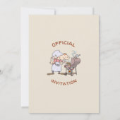 Stijlvolle Cartoon Garden Party BBQ Uitnodiging (Achterkant)