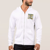 Stijlvolle cartoon landschapsvakantiereiskaart hoodie (Voorkant)