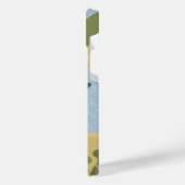 Stijlvolle cartoon landschapsvakantiereiskaart iPhone hoesje (Linkerkant)