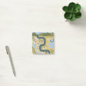 Stijlvolle cartoon landschapsvakantiereiskaart post-it® notes (Kantoor)