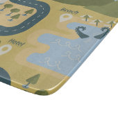 Stijlvolle cartoon landschapsvakantiereiskaart snijplank (Hoek)