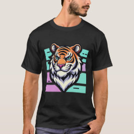 Stijlvolle Cartoon Tiger Head Bold & Modern Design T-shirt