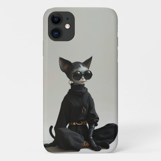 Stijlvolle Cat Design iPhone 11 Hoesje (Achterkant)