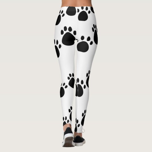 Stijlvolle Cat Paw Print Leggings - Perfect voor C (Achterkant)