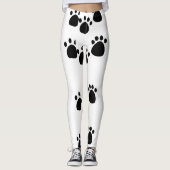 Stijlvolle Cat Paw Print Leggings - Perfect voor C (Voorkant)