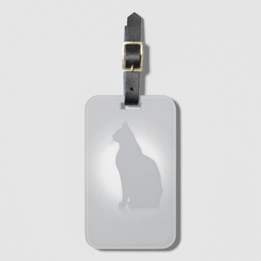 Stijlvolle Cat Silhouette Bagagelabel (Voorkant (verticaal))
