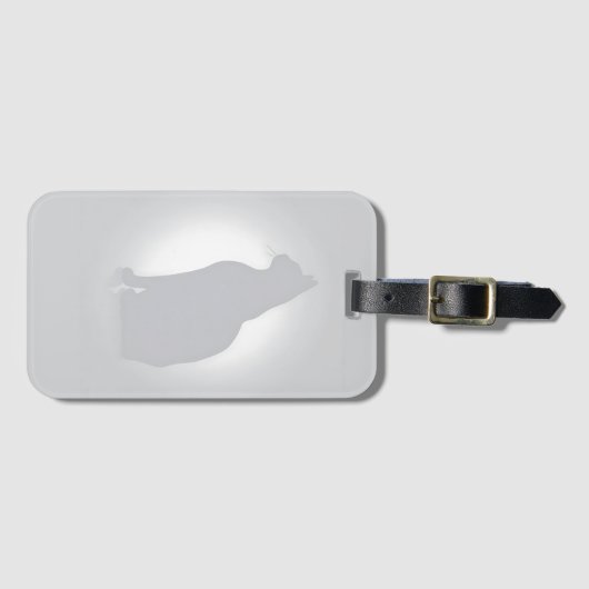 Stijlvolle Cat Silhouette Bagagelabel (Voorkant (horizontaal))