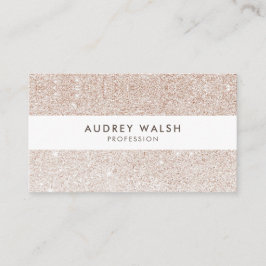 Stijlvolle Champagne roze glitter Wit Gestreept Visitekaartje