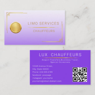 Stijlvolle Chauffeur Professionele Limo Chauffeur  Visitekaartje