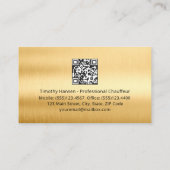 Stijlvolle Chauffeur Professionele Limo Driver Visitekaartje (Achterkant)