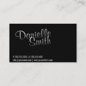 Stijlvolle Chauffeur voor haar kalligrafie Visitekaartje (Achterkant)