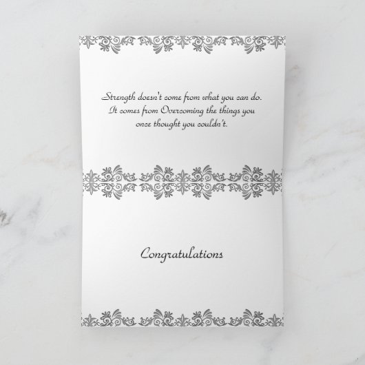 Stijlvolle Cheerleader Champion Inspirerend Quote Kaart (Binnen)