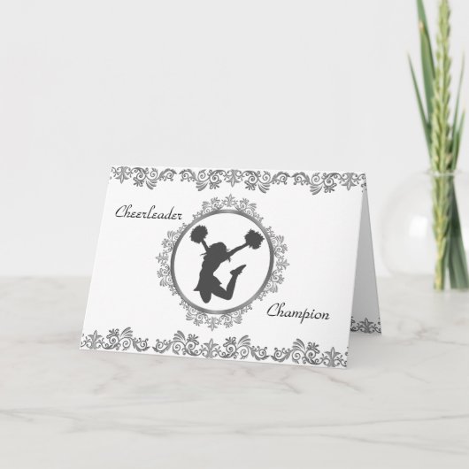 Stijlvolle Cheerleader Champion Inspirerend Quote Kaart (Voorkant)