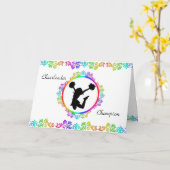 Stijlvolle Cheerleader Champion Inspirerend Quote  Kaart (Gele Bloem)