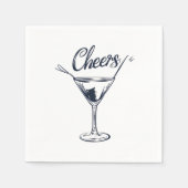 Stijlvolle "Cheers" Cocktail servetten (Voorkant)