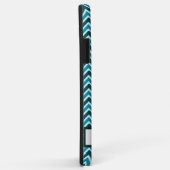 Stijlvolle Chevron Golf Blau, Turquoise, Groen Case-Mate iPhone Case (Achterkant/rechts)