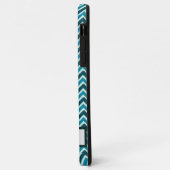 Stijlvolle Chevron Golf Blau, Turquoise, Groen Case-Mate iPhone Case (Achterkant/links)