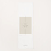 Stijlvolle Chic Beige Black Aangepaste Naam en Quo Yogamat (Voorkant)