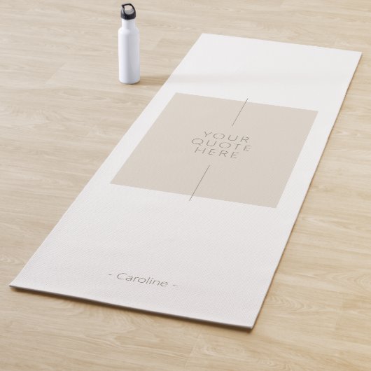 Stijlvolle Chic Beige Black Aangepaste Naam en Quo Yogamat (In situ)