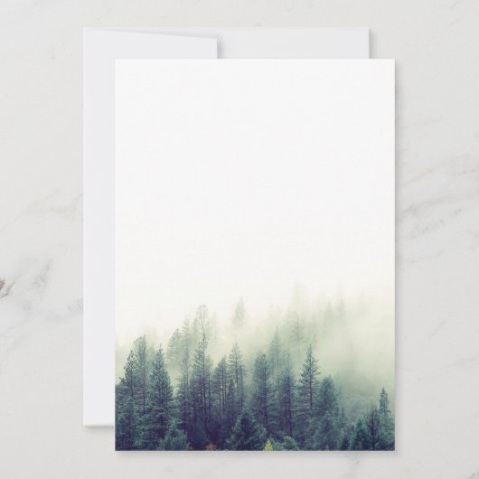 Stijlvolle Chic Forest Pine Trees Retirement Party Kaart (Achterkant)