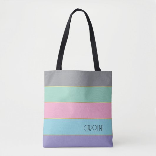 Stijlvolle Chic Pastel Pattern thema Canvas tas (Voorkant)