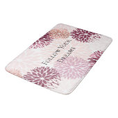 Stijlvolle Chic Pink Floral Badmat (Gekanteld)