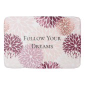Stijlvolle Chic Pink Floral Badmat (Voorkant)